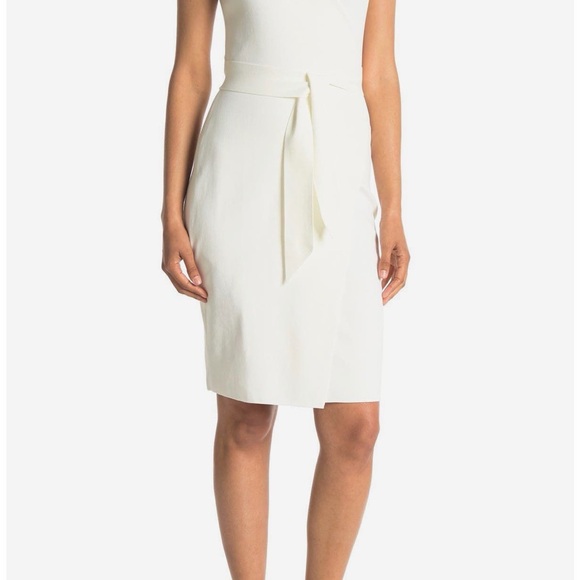 Reiss “Macy” Cream Midi Dress with Waist Tie - Picture 4 of 14